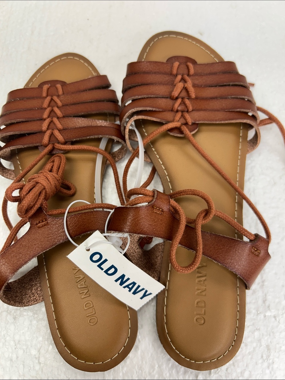Old Navy Brown Lace-Up Gladiator Sandals